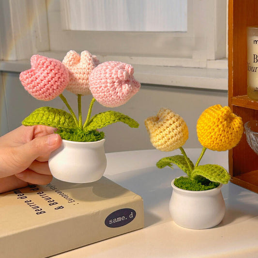 Knitted Tulip Planter – Mother’s Day Gift