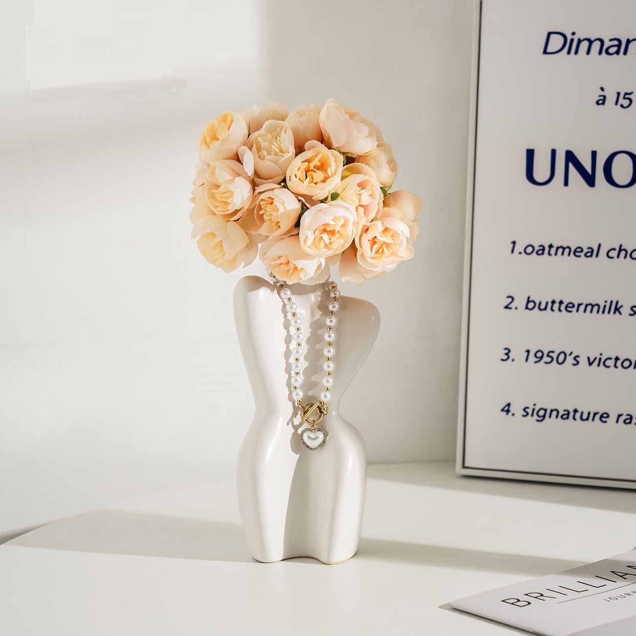 Artificial Peony with Beauty Vase
